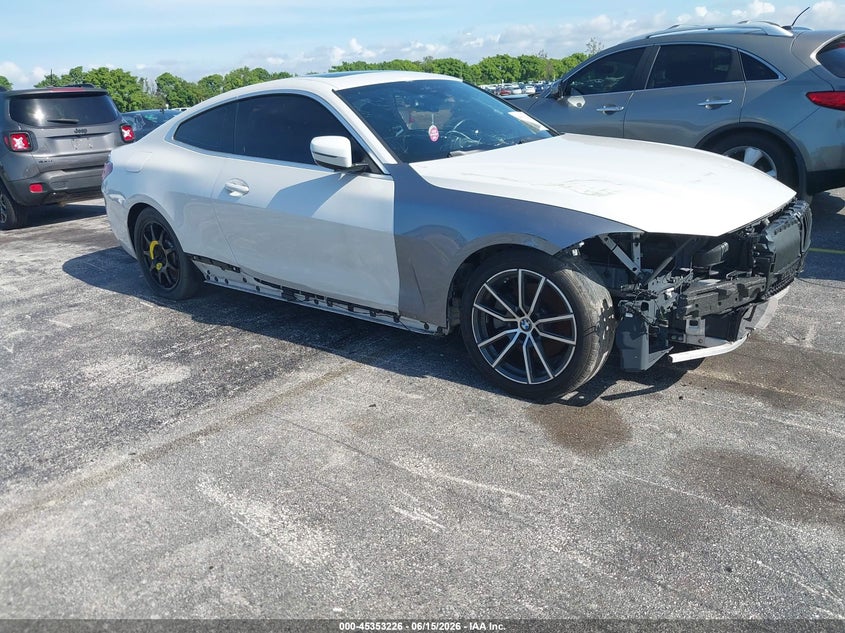 2024 BMW 4er VIN WBA53AP03RCR80583 IAAI salvage auction — FRONT END, Clear (Florida), sold $7,125 on 2026-07-16 (photo 1)