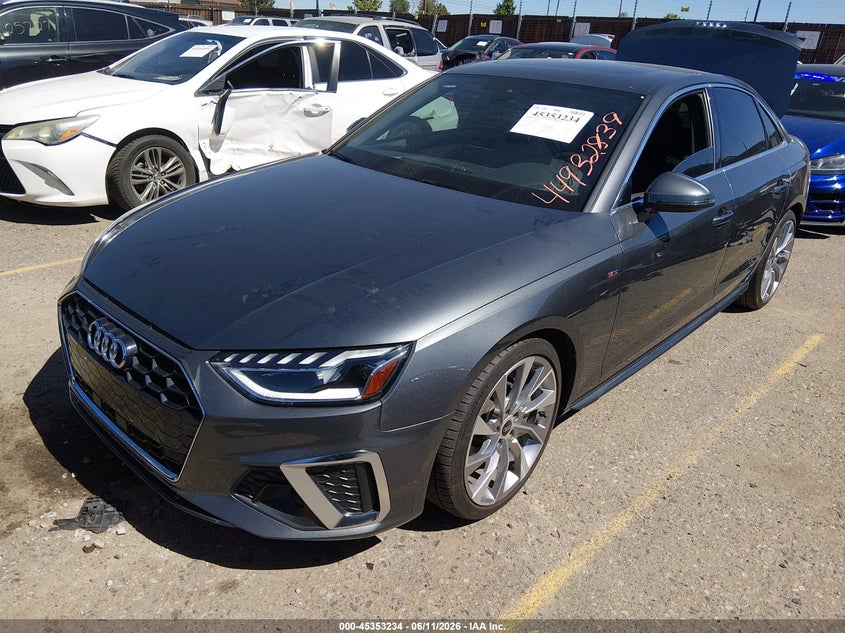 2023 Audi A4 VIN WAUEAAF46PN008150 IAAI salvage auction — REAR END, Salvage Title, sold $13,200 on 2026-10-01 (photo 2)