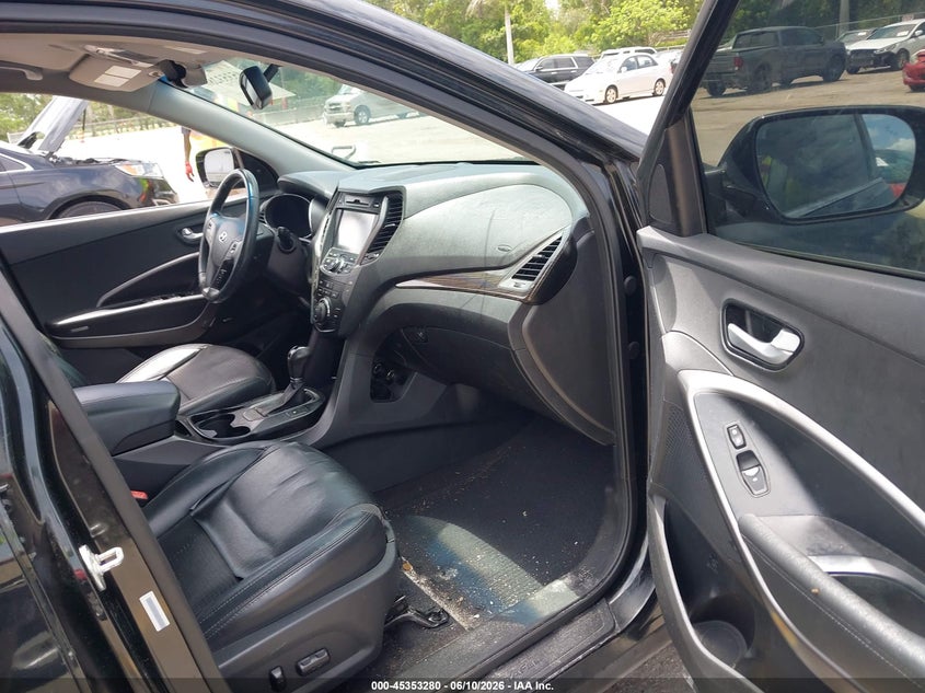 2014 Hyundai Santa fe VIN 5XYZU3LA7EG191676 IAAI salvage auction — REAR END, Rebuildable (Florida), sold $1,175 on 2026-07-27 (photo 5)