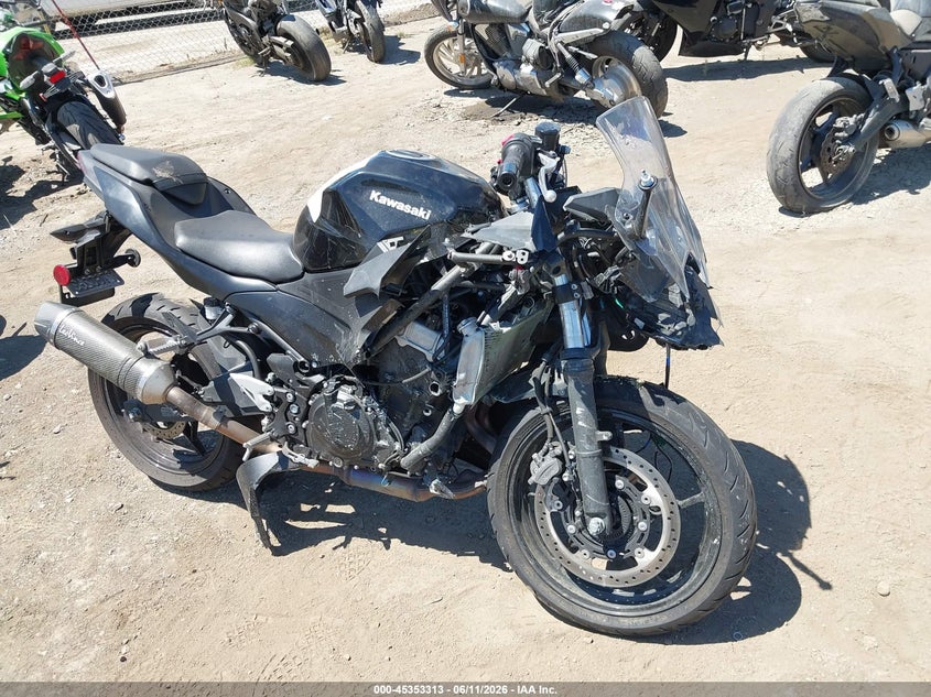 2025 Kawasaki Ninja VIN ML5EXGG16SDA66649 IAAI salvage auction — ALL OVER, Salvage (California), sold $525 on 2026-07-28 (photo 1)