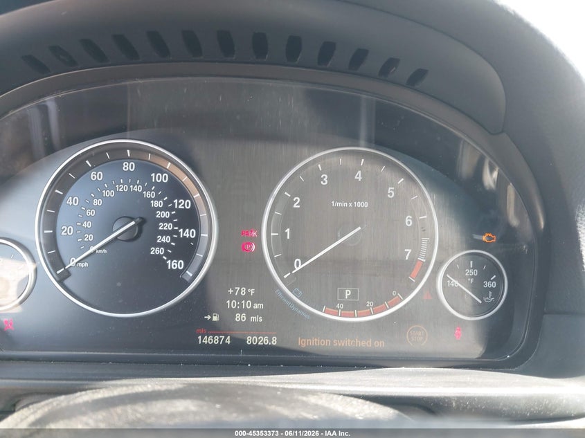 2013 BMW 5er VIN WBAXH5C52DD111933 IAAI salvage auction — UNKNOWN, Salvage (Missouri), sold $425 on 2026-08-04 (photo 7)