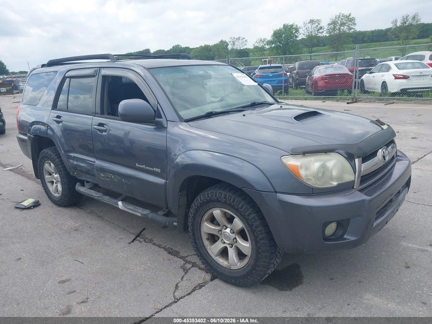 2006 Toyota 4runner VIN JTEBT14R868033414 IAAI salvage auction — RIGHT SIDE, Regular Certificate (Iowa), sold $3,900 on 2026-07-21 (photo 1)