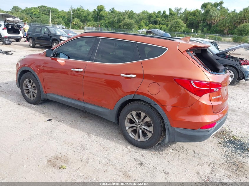 2014 Hyundai Santa fe VIN 5XYZU3LB5EG218592 IAAI salvage auction — FRONT & REAR, Rebuildable (Florida), sold $2,150 on 2026-07-16 (photo 3)