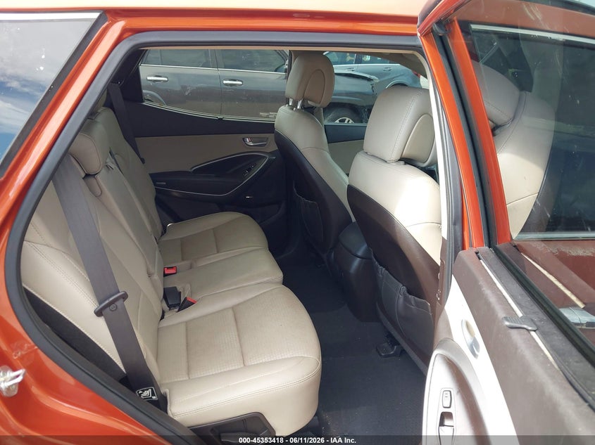 2014 Hyundai Santa fe VIN 5XYZU3LB5EG218592 IAAI salvage auction — FRONT & REAR, Rebuildable (Florida), sold $2,150 on 2026-07-16 (photo 8)