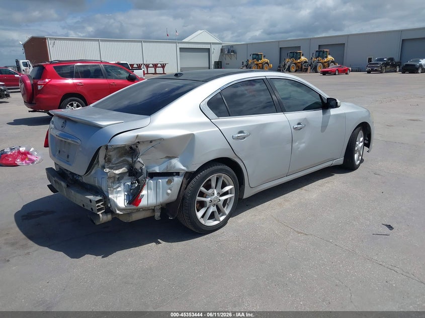 2009 Nissan Maxima VIN 1N4AA51E39C802830 IAAI salvage auction — RIGHT SIDE, Original (Texas), sold $600 on 2026-07-18 (photo 4)