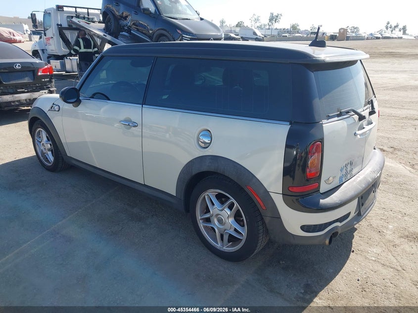 2009 Mini Cooper VIN WMWMM33599TP90101 IAAI salvage auction — REAR END, Salvage (California), sold $600 on 2026-08-12 (photo 3)