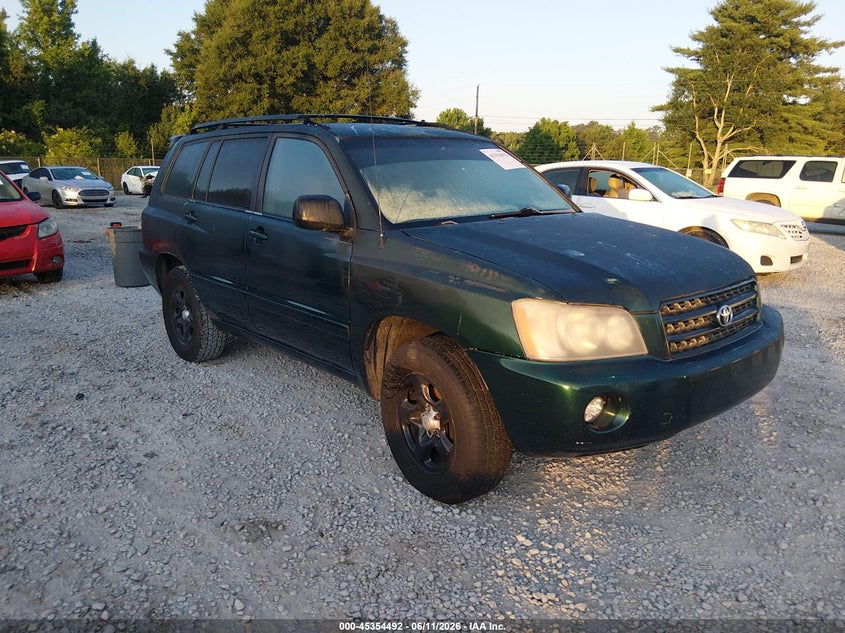 2003 Toyota Highlander VIN JTEGF21A630078847 IAAI salvage auction — NORMAL WEAR, Clear (Alabama), sold $425 on 2026-07-13 (photo 1)