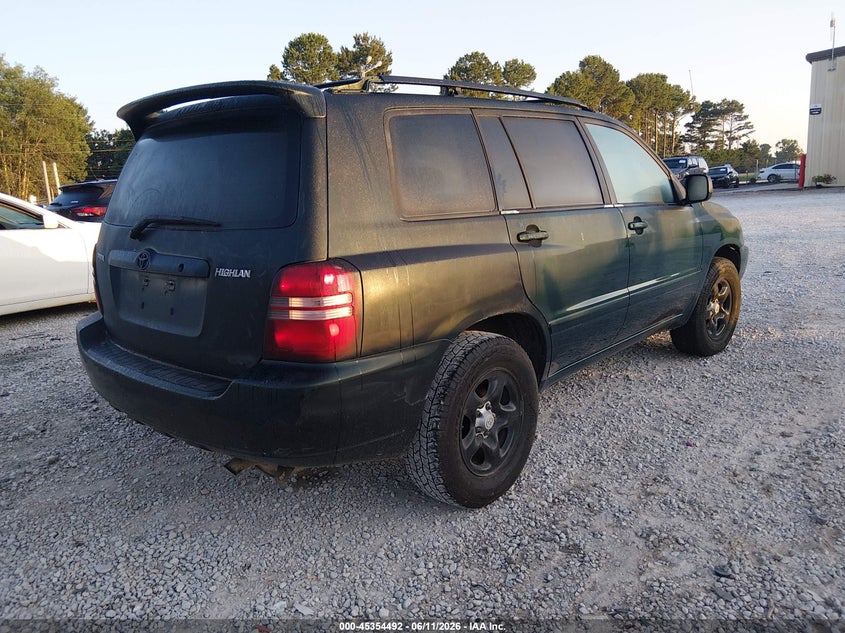 2003 Toyota Highlander VIN JTEGF21A630078847 IAAI salvage auction — NORMAL WEAR, Clear (Alabama), sold $425 on 2026-07-13 (photo 4)