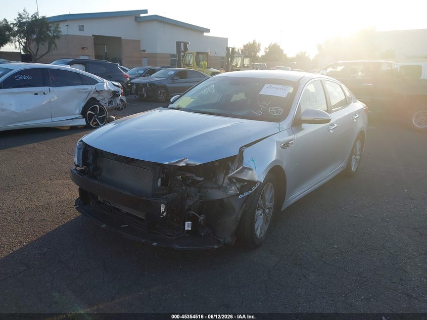 2018 Kia Optima VIN 5XXGT4L30JG263074 IAAI salvage auction — LEFT FRONT, Salvage Title, sold $3,150 on 2026-07-10 (photo 2)