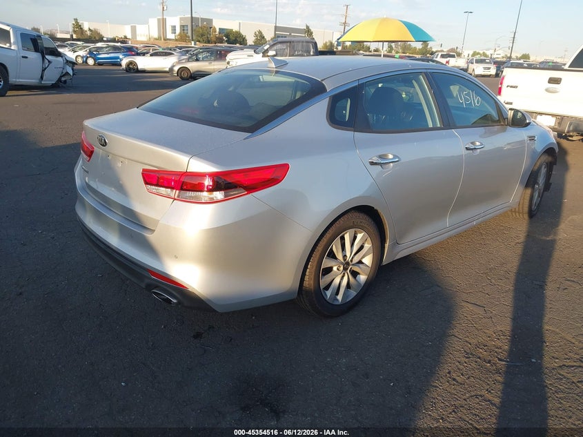 2018 Kia Optima VIN 5XXGT4L30JG263074 IAAI salvage auction — LEFT FRONT, Salvage Title, sold $3,150 on 2026-07-10 (photo 4)