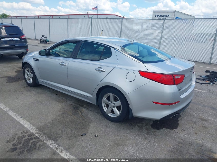 2015 Kia Optima VIN 5XXGM4A7XFG488189 IAAI salvage auction — FRONT END, Clear (Indiana), sold $1,700 on 2026-07-15 (photo 3)