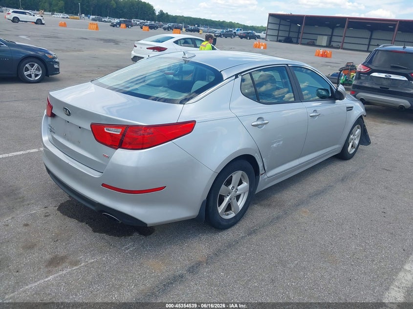 2015 Kia Optima VIN 5XXGM4A7XFG488189 IAAI salvage auction — FRONT END, Clear (Indiana), sold $1,700 on 2026-07-15 (photo 4)