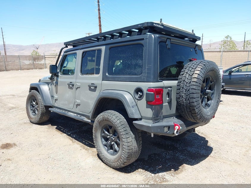 2021 Jeep Wrangler / VIN 1C4HJXDN1MW793164 IAAI salvage auction — RIGHT FRONT, Salvage Title, sold $11,200 on 2026-07-31 (photo 3)