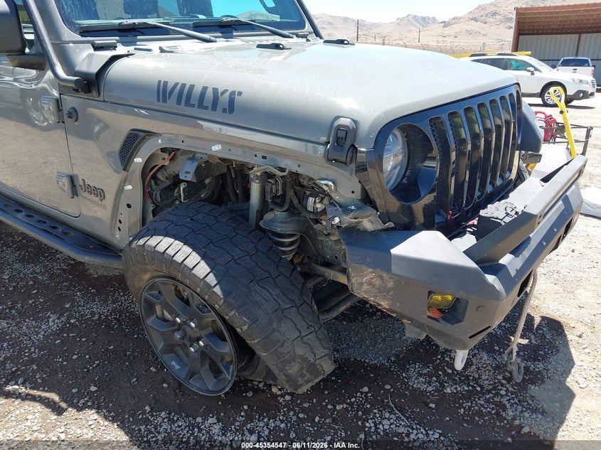 2021 Jeep Wrangler / VIN 1C4HJXDN1MW793164 IAAI salvage auction — RIGHT FRONT, Salvage Title, sold $11,200 on 2026-07-31 (photo 6)