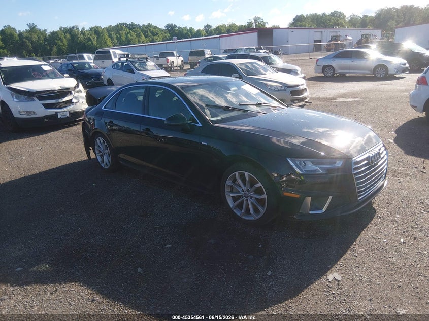 2019 Audi A4 VIN WAUENAF47KN005836 IAAI salvage auction — REAR END, Salvage (Pennsylvania), sold $25 on 2026-07-30 (photo 1)