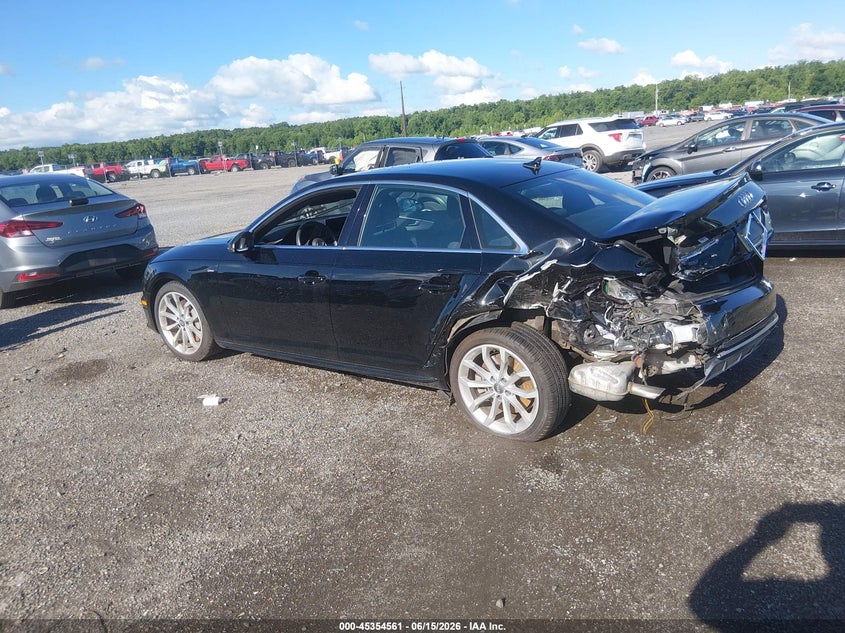 2019 Audi A4 VIN WAUENAF47KN005836 IAAI salvage auction — REAR END, Salvage (Pennsylvania), sold $25 on 2026-07-30 (photo 3)