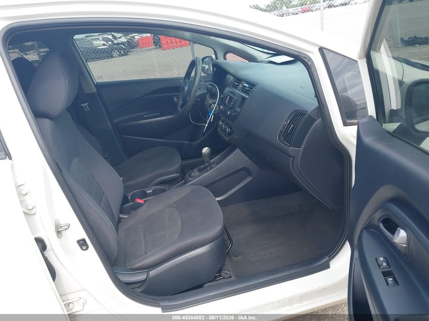 2012 Kia Rio VIN KNADM4A38C6057583 IAAI salvage auction — LEFT SIDE, Salvage (Texas), sold $525 on 2026-07-07 (photo 5)
