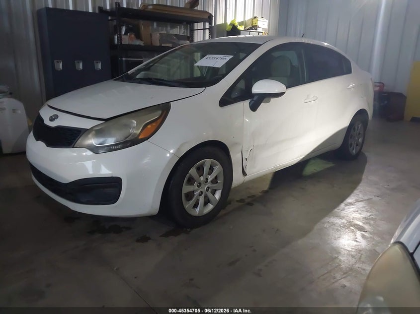 2013 Kia Rio VIN KNADM4A37D6126362 IAAI salvage auction — LEFT FRONT, Clear (Tennessee), sold $400 on 2026-07-07 (photo 2)