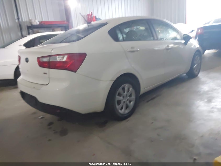 2013 Kia Rio VIN KNADM4A37D6126362 IAAI salvage auction — LEFT FRONT, Clear (Tennessee), sold $400 on 2026-07-07 (photo 4)