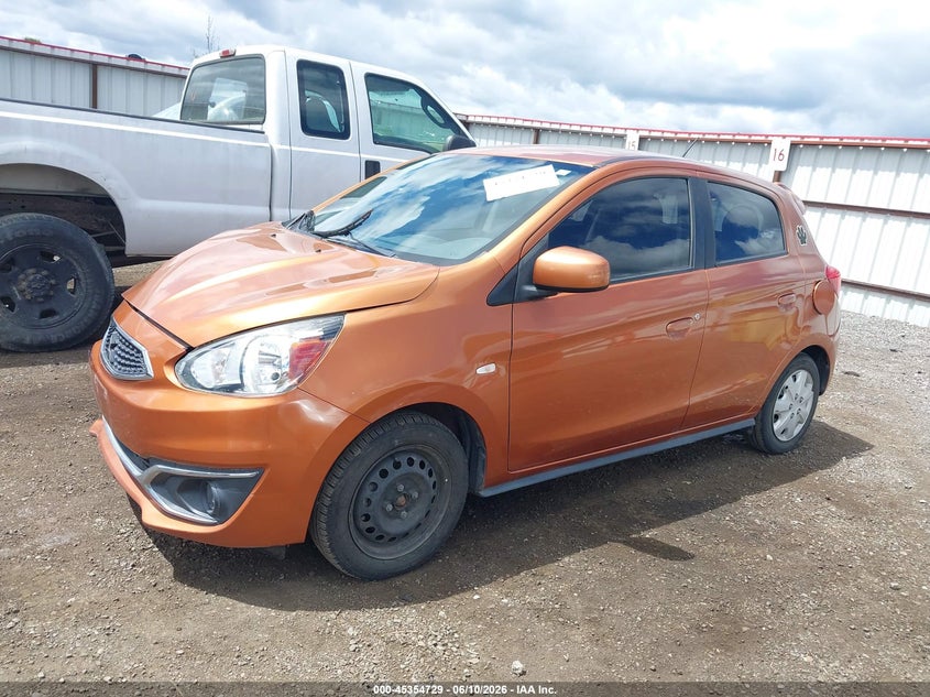 2017 Mitsubishi Mirage VIN ML32A3HJ9HH008389 IAAI salvage auction — NORMAL WEAR, Salvage Title, sold $25 on 2026-07-28 (photo 2)