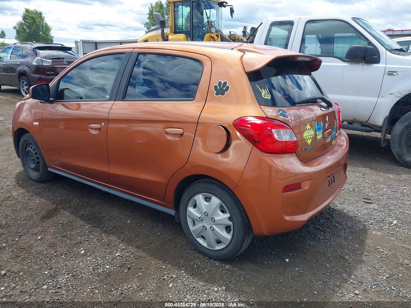 2017 Mitsubishi Mirage VIN ML32A3HJ9HH008389 IAAI salvage auction — NORMAL WEAR, Salvage Title, sold $25 on 2026-07-28 (photo 3)