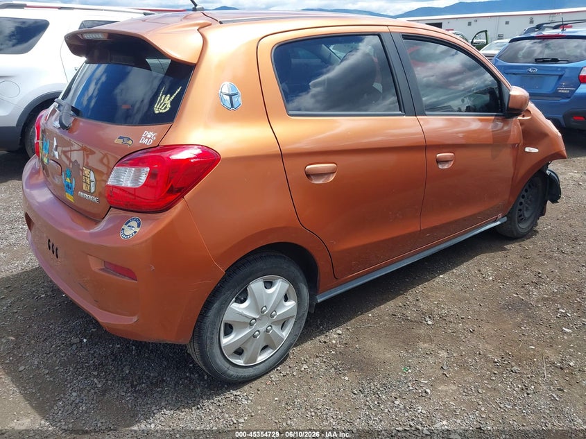 2017 Mitsubishi Mirage VIN ML32A3HJ9HH008389 IAAI salvage auction — NORMAL WEAR, Salvage Title, sold $25 on 2026-07-28 (photo 4)