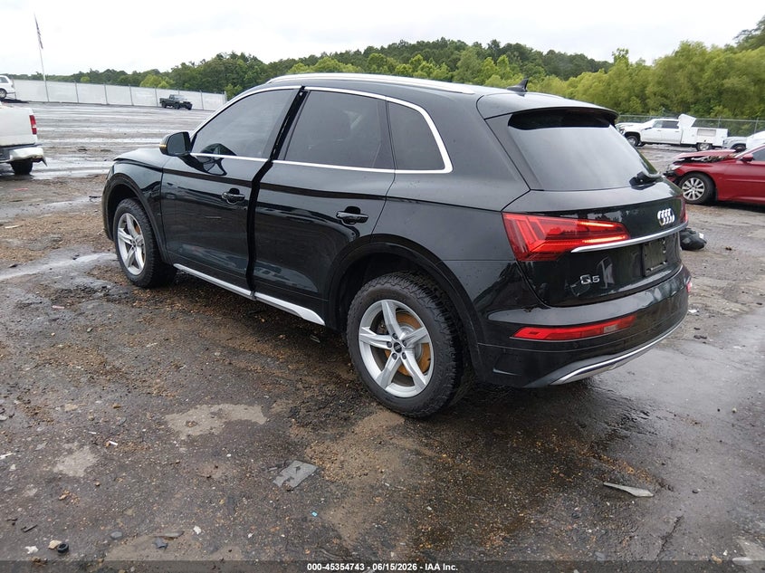2021 Audi Q5 VIN WA1AAAFY9M2002533 IAAI salvage auction — FRONT END, Salvage (Mississippi), sold $6,450 on 2026-07-24 (photo 3)
