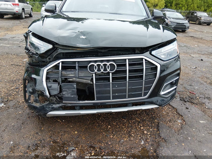 2021 Audi Q5 VIN WA1AAAFY9M2002533 IAAI salvage auction — FRONT END, Salvage (Mississippi), sold $6,450 on 2026-07-24 (photo 6)