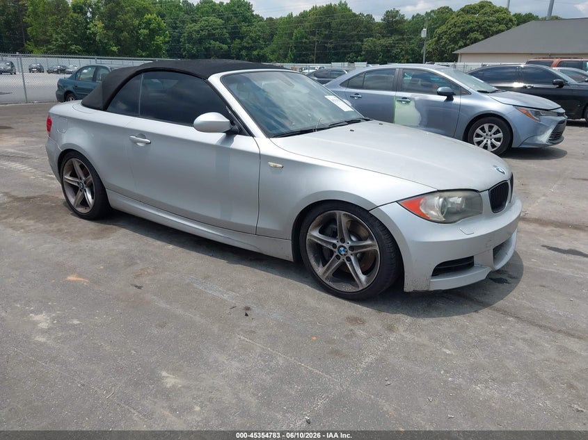 2009 BMW 1 series VIN WBAUN93519VK40069 IAAI salvage auction — NORMAL WEAR, Repossession Paperwork (Georgia), sold $825 on 2026-07-15 (photo 1)