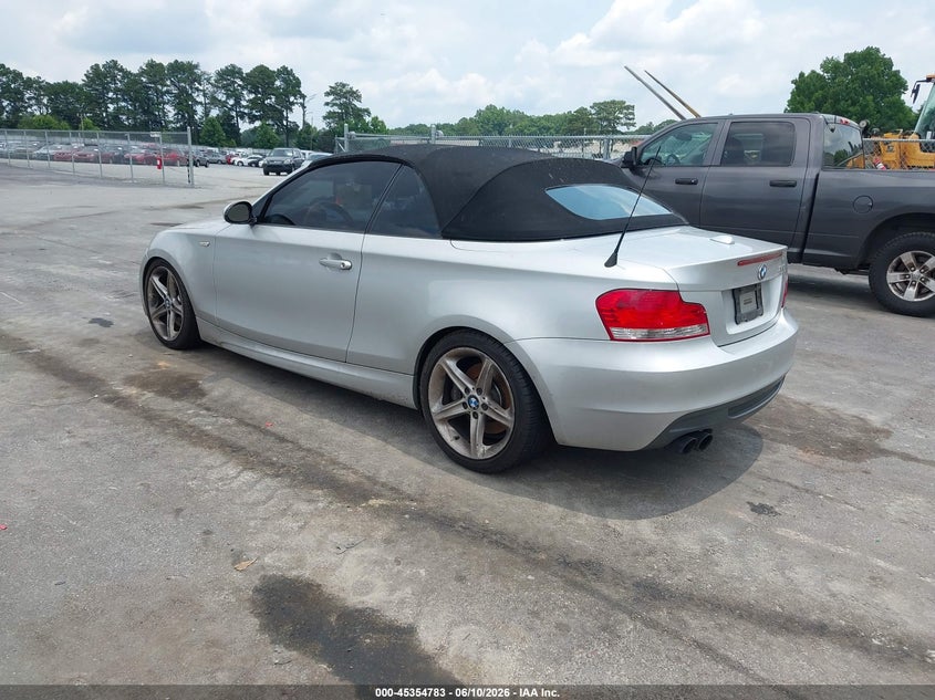 2009 BMW 1 series VIN WBAUN93519VK40069 IAAI salvage auction — NORMAL WEAR, Repossession Paperwork (Georgia), sold $825 on 2026-07-15 (photo 3)