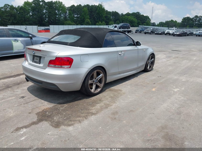2009 BMW 1 series VIN WBAUN93519VK40069 IAAI salvage auction — NORMAL WEAR, Repossession Paperwork (Georgia), sold $825 on 2026-07-15 (photo 4)