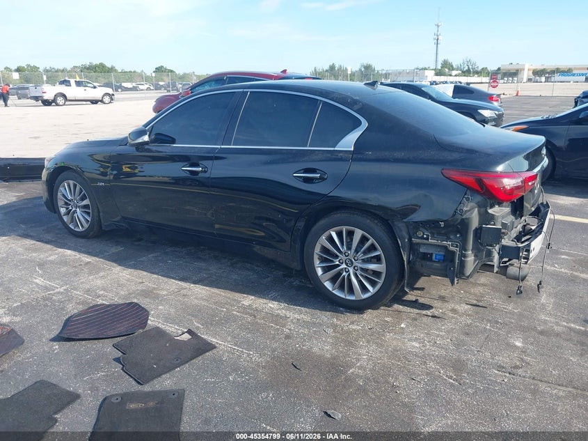 2018 Infiniti Q50 VIN JN1CV7AP3JM241177 IAAI salvage auction — REAR END, Rebuildable (Florida), sold $2,075 on 2026-07-16 (photo 3)