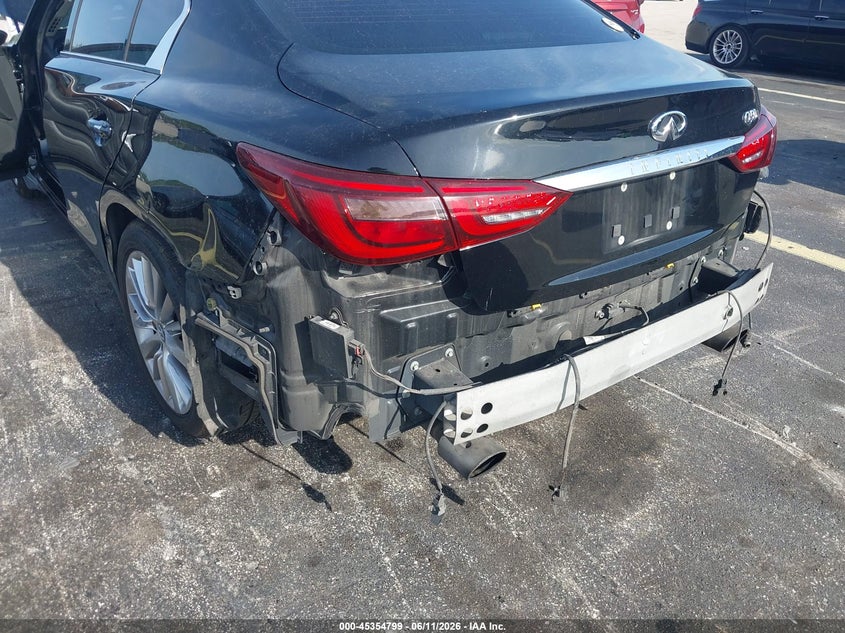 2018 Infiniti Q50 VIN JN1CV7AP3JM241177 IAAI salvage auction — REAR END, Rebuildable (Florida), sold $2,075 on 2026-07-16 (photo 6)