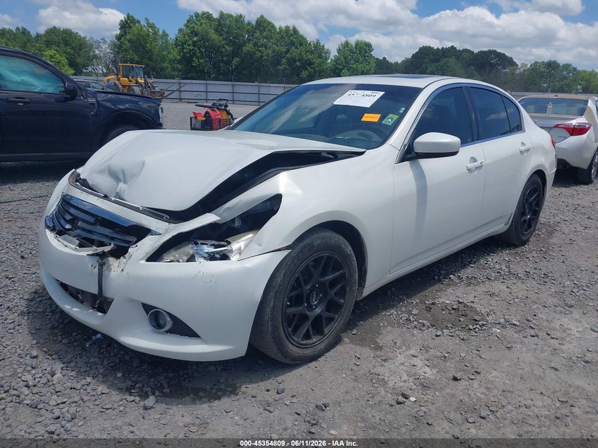 2013 Infiniti G VIN JN1CV6AP6DM725911 IAAI salvage auction — FRONT END, Salvage (Arkansas), sold $800 on 2026-07-22 (photo 2)