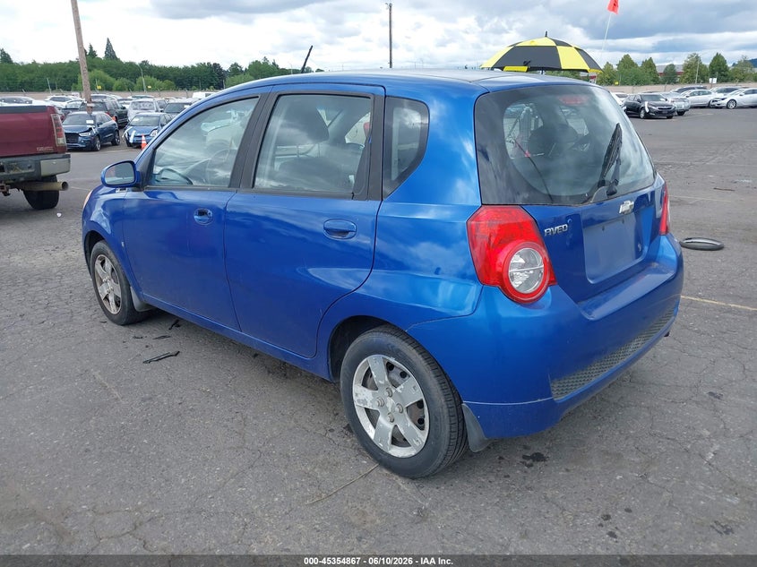 2009 Chevrolet Aveo VIN KL1TD66E99B306078 IAAI salvage auction — NORMAL WEAR, Clear-Dealer Only (Arizona), sold $25 on 2026-07-30 (photo 3)