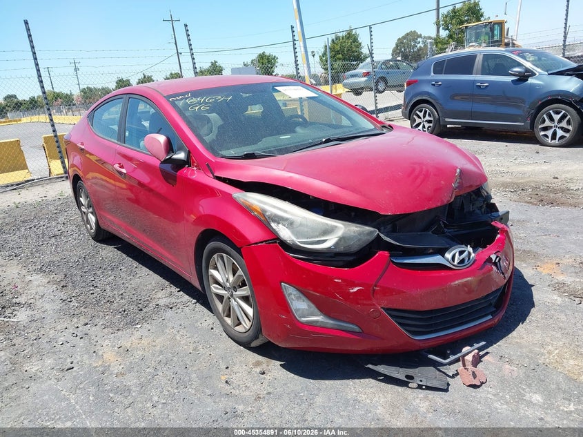2015 Hyundai Elantra VIN KMHDH4AE3FU252169 IAAI salvage auction — THEFT, Salvage (California), sold $825 on 2026-07-16 (photo 1)