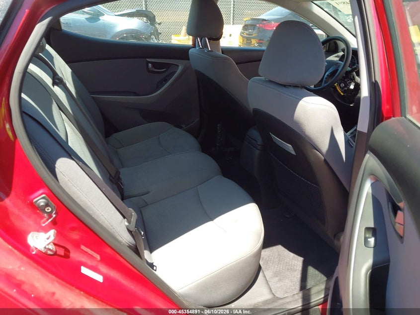 2015 Hyundai Elantra VIN KMHDH4AE3FU252169 IAAI salvage auction — THEFT, Salvage (California), sold $825 on 2026-07-16 (photo 8)