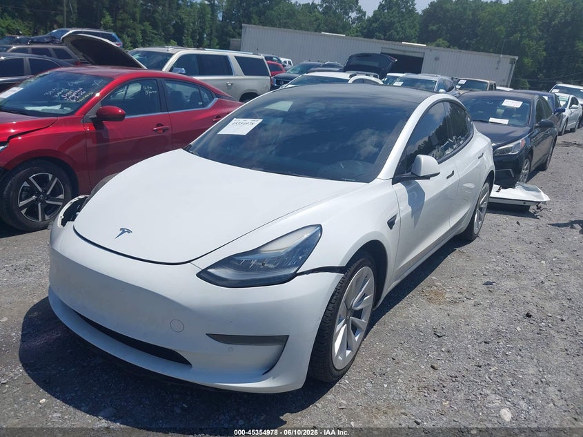 2022 Tesla Model 3 VIN 5YJ3E1EB1NF241556 IAAI salvage auction — SIDE, Salvage (Georgia), sold $6,600 on 2026-07-11 (photo 2)