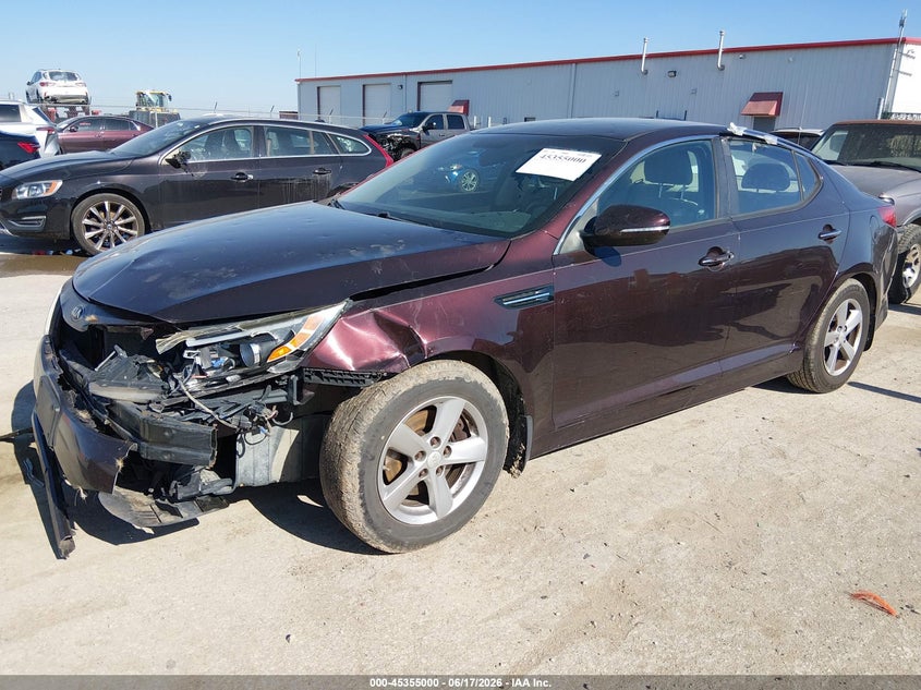 2015 Kia Optima VIN 5XXGM4A79FG391629 IAAI salvage auction — FRONT END, Salvage (Kansas), sold $825 on 2026-07-31 (photo 2)