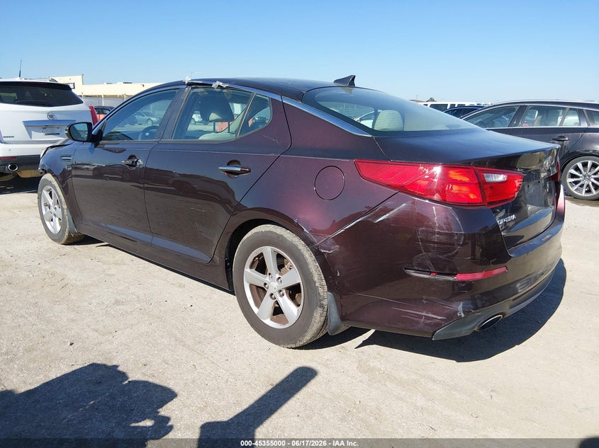 2015 Kia Optima VIN 5XXGM4A79FG391629 IAAI salvage auction — FRONT END, Salvage (Kansas), sold $825 on 2026-07-31 (photo 3)