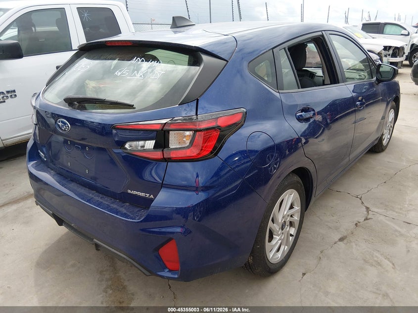 2025 Subaru Impreza VIN JF1GUABC8S8250063 IAAI salvage auction — RIGHT SIDE, Salvage Title, sold $13,500 on 2026-08-04 (photo 4)