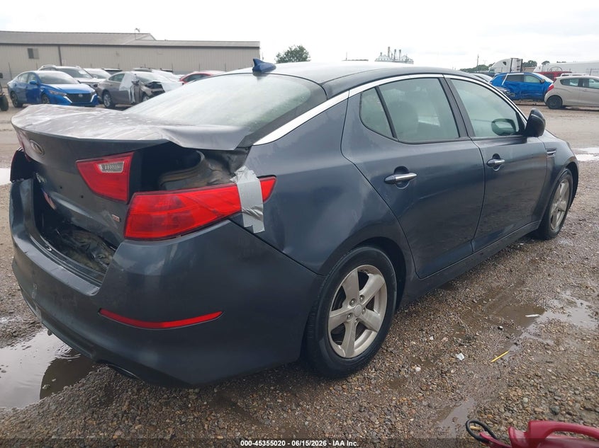 2015 Kia Optima VIN KNAGM4A78F5572674 IAAI salvage auction — REAR END, Salvage (Alabama), sold $550 on 2026-07-14 (photo 4)