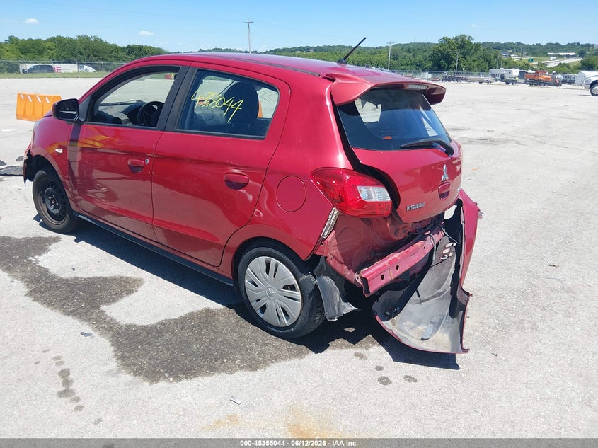 2017 Mitsubishi Mirage VIN ML32A3HJXHH020969 IAAI salvage auction — REAR END, Salvage (Missouri), sold $450 on 2026-08-03 (photo 3)