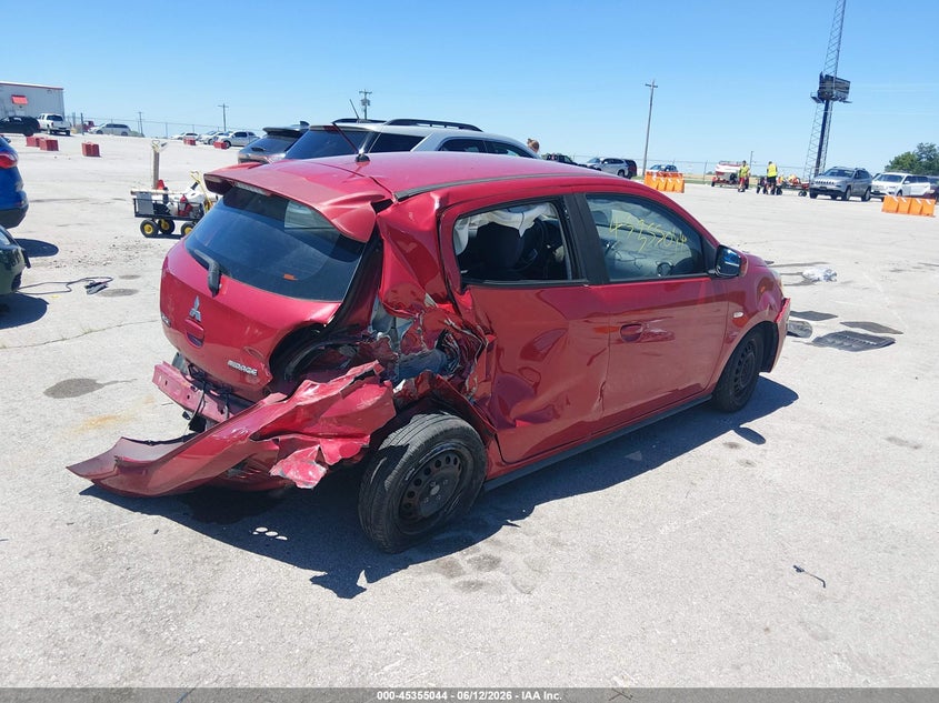 2017 Mitsubishi Mirage VIN ML32A3HJXHH020969 IAAI salvage auction — REAR END, Salvage (Missouri), sold $450 on 2026-08-03 (photo 4)