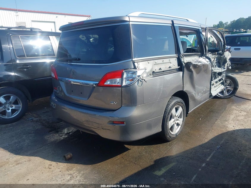 2016 Nissan Quest VIN JN8AE2KP0G9156173 IAAI salvage auction — RIGHT SIDE, Salvage (North Carolina), sold $500 on 2026-07-13 (photo 4)