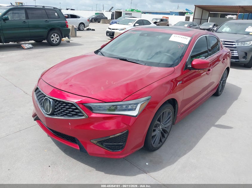 2019 Acura Ilx VIN 19UDE2F85KA004667 IAAI salvage auction — RIGHT REAR, Clear (Oklahoma), sold $9,250 on 2026-08-19 (photo 2)