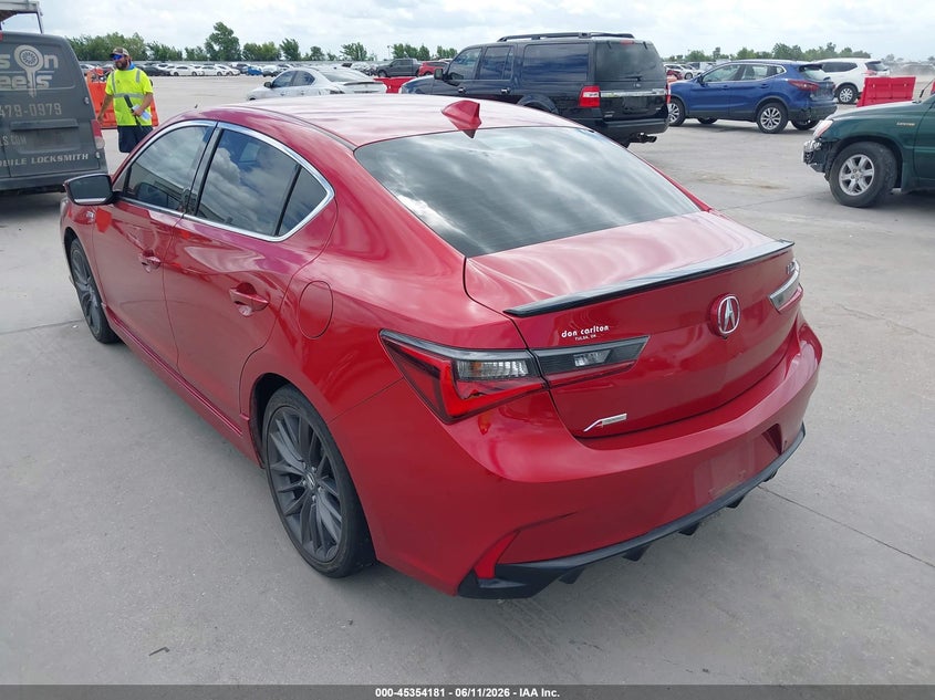 2019 Acura Ilx VIN 19UDE2F85KA004667 IAAI salvage auction — RIGHT REAR, Clear (Oklahoma), sold $9,250 on 2026-08-19 (photo 3)