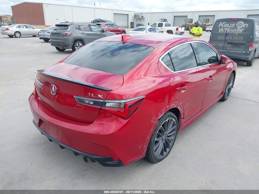 2019 Acura Ilx VIN 19UDE2F85KA004667 IAAI salvage auction — RIGHT REAR, Clear (Oklahoma), sold $9,250 on 2026-08-19 (photo 4)