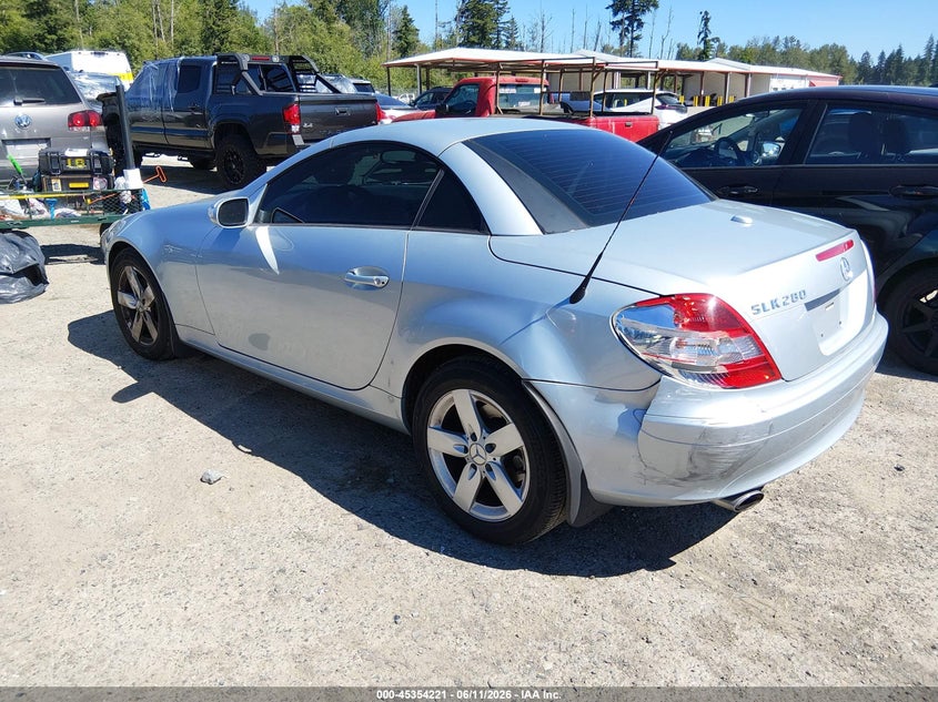 2007 Mercedes-benz Slk-class VIN WDBWK54F57F147758 IAAI salvage auction — FRONT & REAR, Bill Of Sale (Washington), sold $1,000 on 2026-07-08 (photo 3)