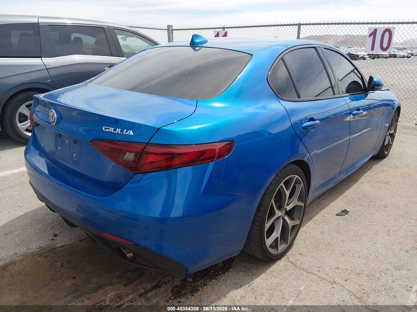 2018 Alfa romeo Giulia VIN ZARFAECN7J7578414 IAAI salvage auction — FRONT END, Salvage Title, sold $6,300 on 2026-08-21 (photo 4)
